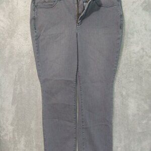 NYDJ Pants Womens 16W Petite Black High Rise Straight Leg Stretch Cool Embrace